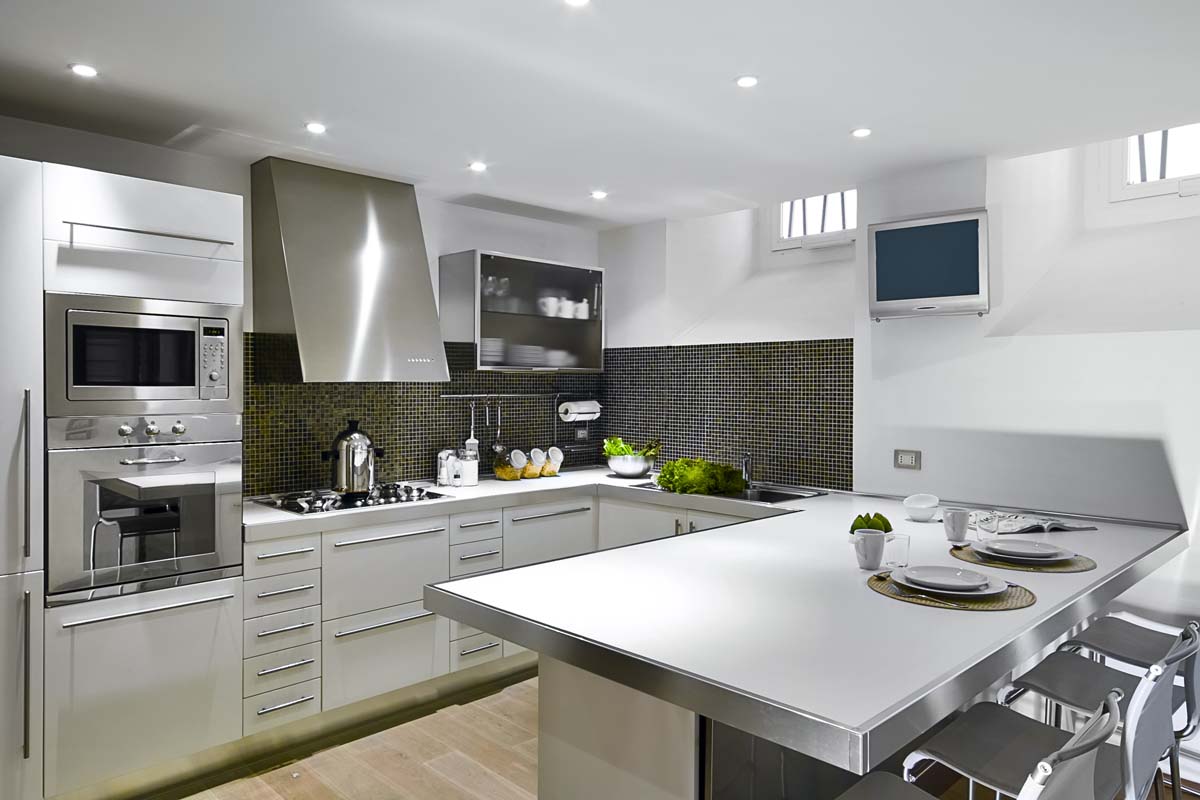 interiors shots of a modern kitchen